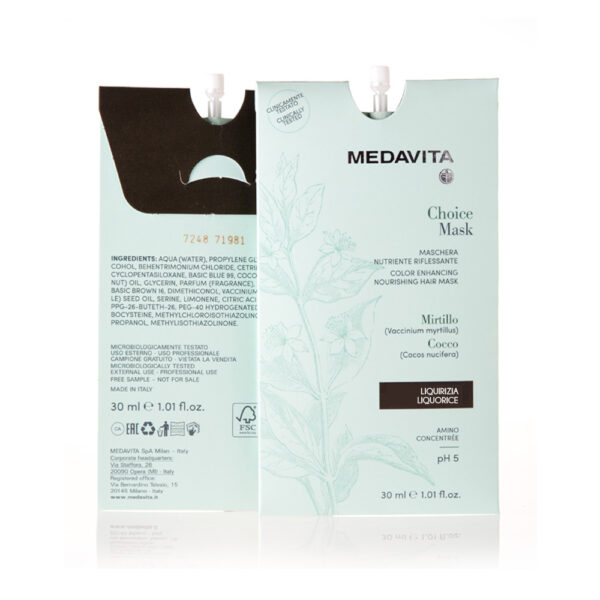 Цветна маска за коса Тъмно кафяво CHOICE MEDAVITA  30ml